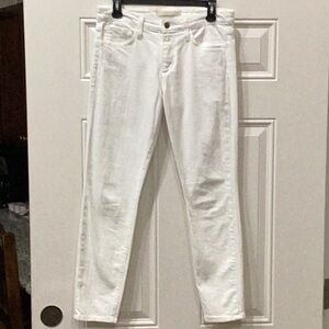 Preowned Joe’s Jeans White Denim Jeans Fit: The High Water Skinny Leg Size 28